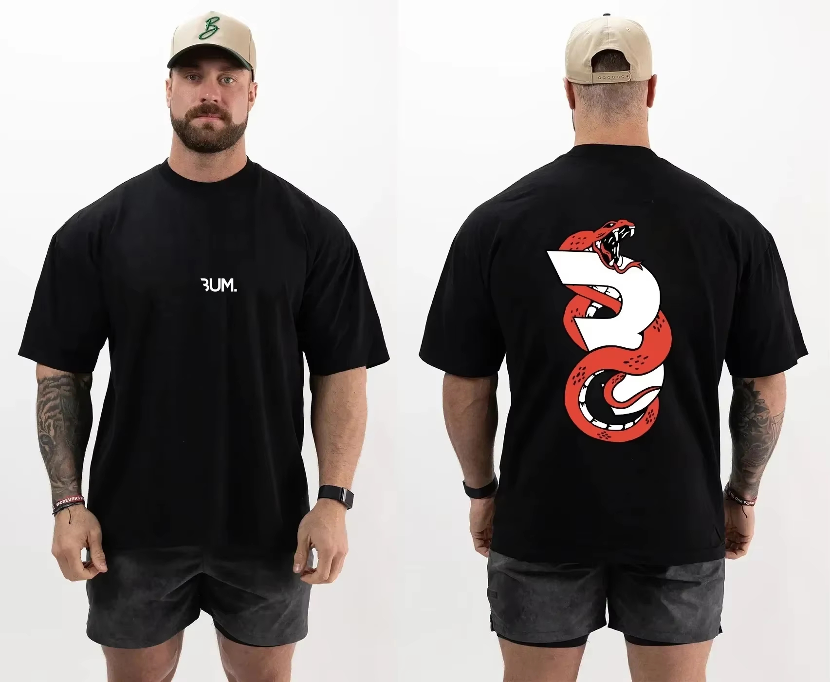 Streetwear Gym Brand - Snake 3 Bodybuilding Champion GYM Fitness