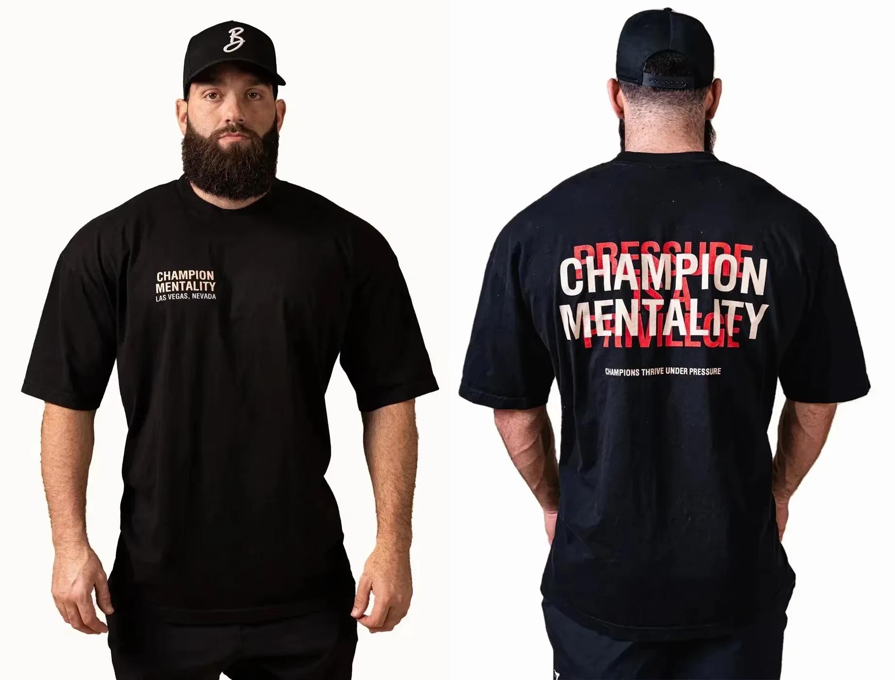 Streetwear Gym Brand - Artistic Lettering Bodybuilding Champion GYM Fitness