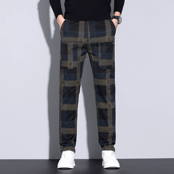 Men's Plaid Pants – Slim Fit C - Streetwear Brand Tags avaliação e preço