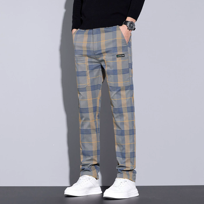 Men's Plaid Pants – Slim Fit C - Streetwear Brand Tags avaliação e preço