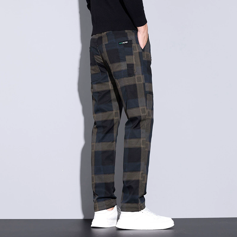 Men's Plaid Pants – Slim Fit C - Streetwear Brand Tags avaliação e preço