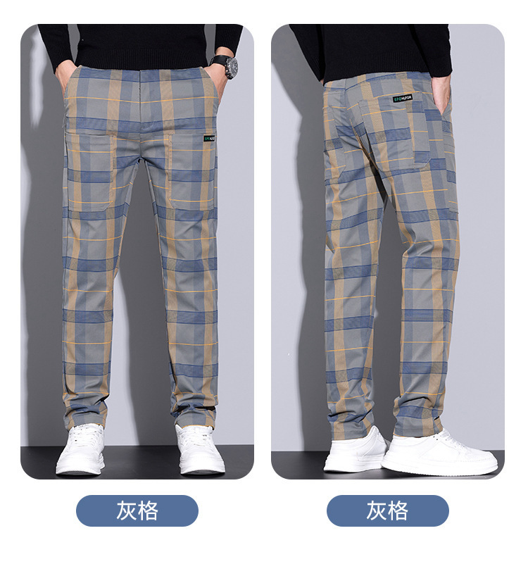 Men's Plaid Pants – Slim Fit C - Streetwear Brand Tags avaliação e preço