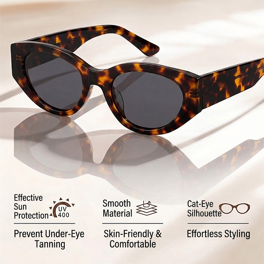 Cat Eye Polarized Sunglasses W - Streetwear Brand With Eye avaliação e preço