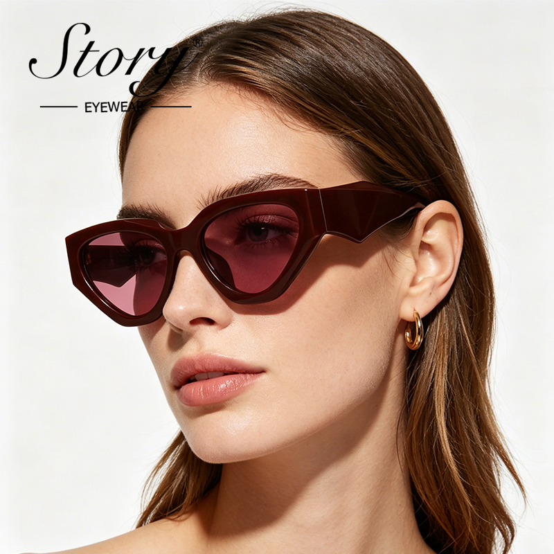 STORY Trendy Large Cat Eye Sun - Streetwear Brand With Eye avaliação e preço