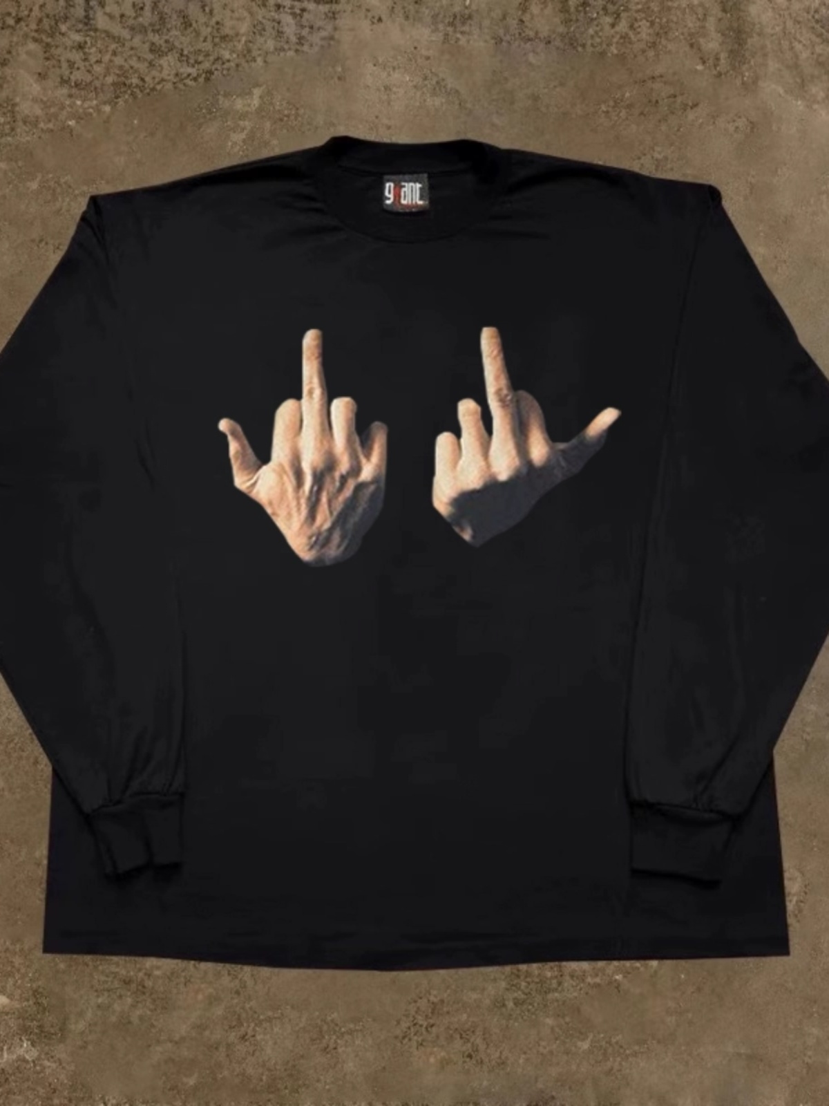 Loose Fit Cotton Long Sve T-ir - Streetwear Brand Tags avaliação e preço