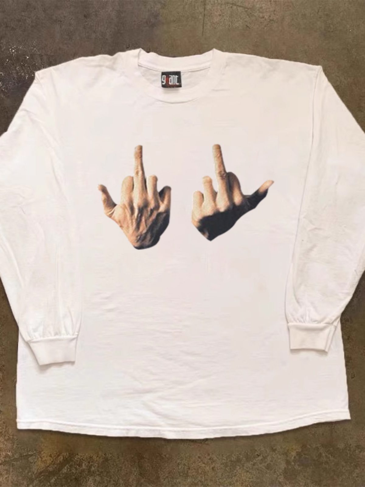 Loose Fit Cotton Long Sve T-ir - Streetwear Brand Tags avaliação e preço
